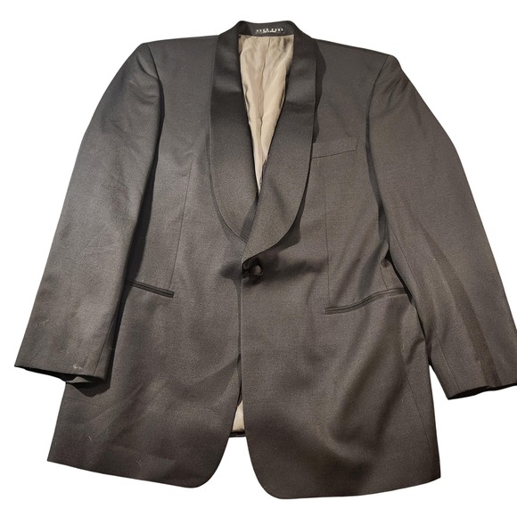 Hugo Boss Tuxedo Jacket Mens 44R Black Super 100 Wool Shawl Lapel Germany